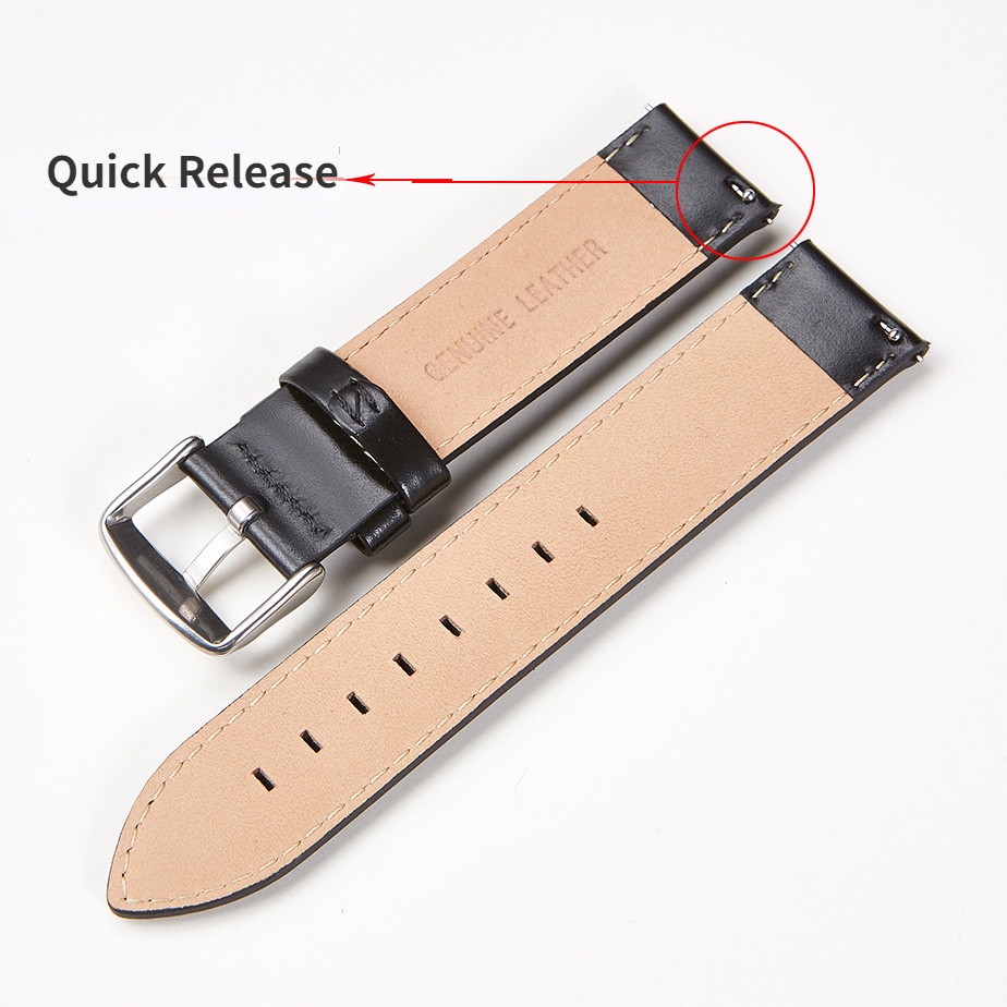 Dây Đeo Đồng Hồ Bằng Da Bò Thật 18mm 20mm 22mm Dành Cho Nam Và Nữ Mềm