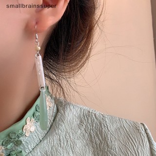 1 Đôi Bông Tai Dáng Dài Đính Đá Ngọc Bích Giả Phong Cách Trung Hoa Cổ Điển Thời Trang Cho Nữ sbs