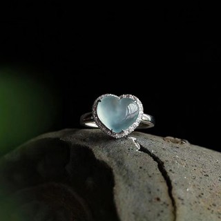 Ngọc trai trắng tự nhiên nhẫn nữ retro cổ điển, phù hợp cho thời trang hibiscus
