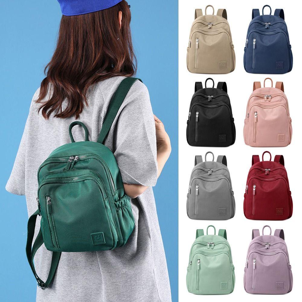 Ba lô du lịch GUSTAVA, Ba lô đeo vai nhẹ màu trơn, Ba lô cầm tay Mini chống nước dung tích lớn Túi đi học dành cho học sinh