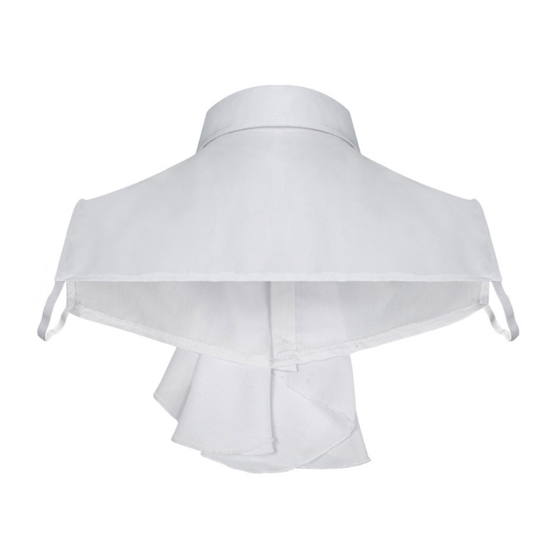 Dassbsug Nữ Có Thể Tháo Rời Xù Jabot Cổ Giả Gothic Tuyên Bố Thời Trang Victoria