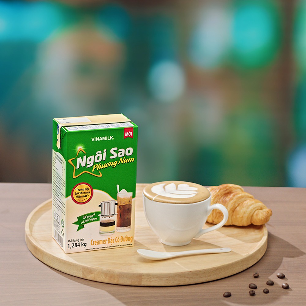 Sữa đặc Vinamilk Ngôi Sao phương nam hộp xanh lá hộp giấy 1284g