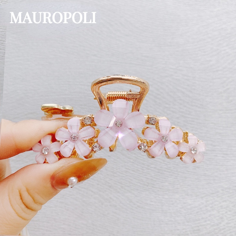 Mauropoli [Sẵn Sàng] Kẹp Hoa Đầu Sau Tắm Kẹp Tóc Nữ Kẹp Tóc Cá Mập Mũ Đội Đầu