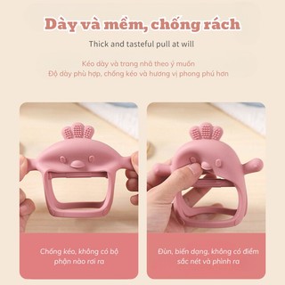 Gặm Nướu cho bé khi Mọc Răng Silicone Thiết Kế Hình Gà Con Dày Dặn Chống Rách An Toàn Dễ Vệ Sinh
