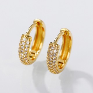 Bông Tai Mạ Bạc 925 Đính Đá Zircon Đơn Giản Thời Trang Cho Nữ
