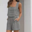 Bộ trang phục 2 món thông thường dành cho nữ Bộ áo và quần short Crop Tank