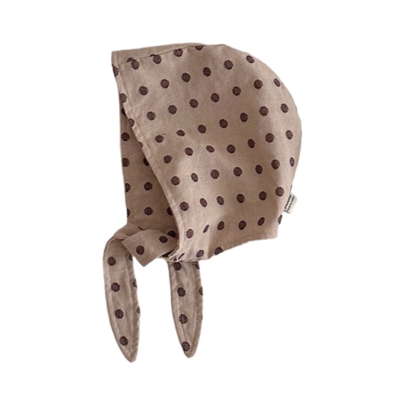 DASBSUG Mũ nón thoải mái cho bé có in chấm Bonnet cho bé Bảo vệ đầu sơ sinh Polyester Thích hợp cho nhiều loại Occc
