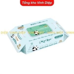 1 bịch 8 gói khăn ướt Mini MyLan cao cấp không mùi không hoá chất an toàn cho da nhảy cảm