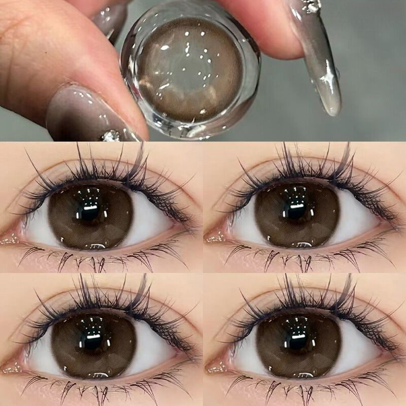 [Tặng hộp + 2 chiếc] 0.00~-6.00 Kính áp tròng màu Hàn Quốc Kính áp tròng cận thị thời trang 14.0mm/14.2mm/14.5mm Có thể sử dụng trong 1 năm 14