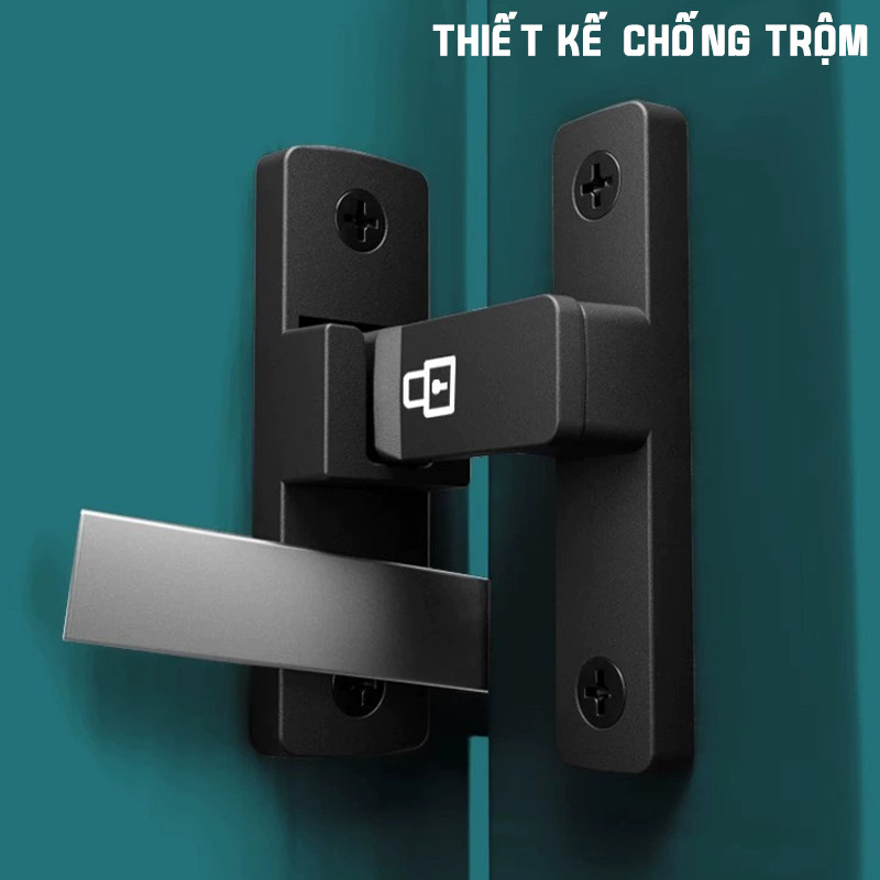 Khóa cửa dạ quang,Hợp kim kẽm 90°/180° Cửa chốt định vị không đục lỗ, Khóa Cửa Trượt,Cài Đặt Không Cần Đục Lỗ