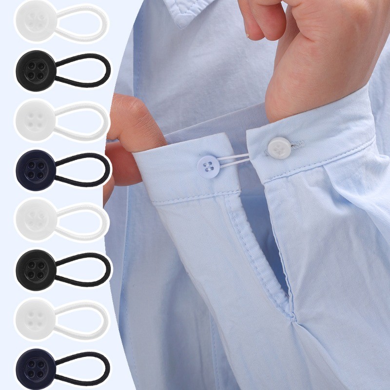 [Nổi bật] Khóa mở rộng cổ áo - Bộ mở rộng thắt lưng Unisex - Nút thắt liền mạch - Áo sơ mi linh hoạt Dây buộc dài - Phụ kiện quần áo - Đồ may DIY