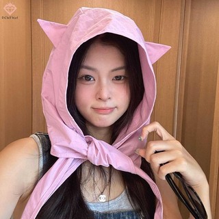 PCWFKef Thời Trang Dễ Thương Dây Đeo Tai Chống Nắng Nhanh Khô Mũ Chống Nắng Cho Nữ Mới
