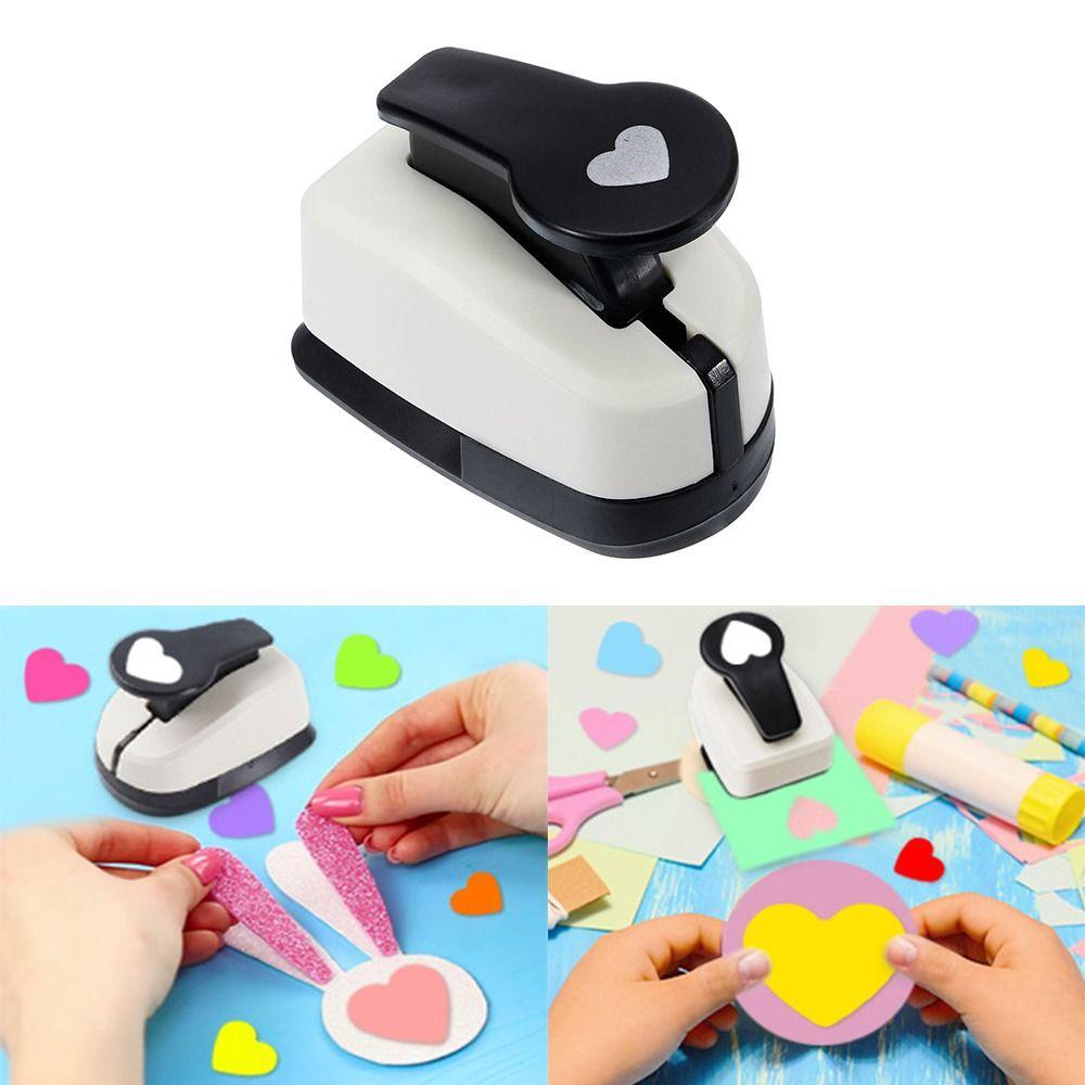 HIGHVIEWLS Lỗ Trái Tim Punch, Nhựa ABS 9 / 16 / 25mm Kid Hole Punch, DIY Cắt Giấy Handmade Thêu Sò Giấy Shaper Cutter Trẻ Em