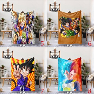 Dragon Ball Flannel Chăn Son Goku Chăn Quà Tặng Thiết Thực Cho Gia Đình Và Bạn Bè In Một Mặt Flannel Chăn Điều Hòa Không Khí Chăn Ngủ Văn Phòng Chăn