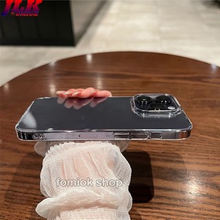 [JLK] Ultra Thin Clear Hard Case For iPhone 15 14 12 13 Pro Max 15 Plus Slim Solid Color Transparent PC Shockproof Cover