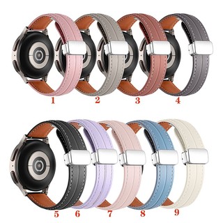 Dây Đeo Bằng Da Khóa Nam Châm 20 / 22mm Cho Đồng Hồ Thông Minh samsung galaxy watch 42mm 46mm / watch 3 4 5 6 series / gear s3