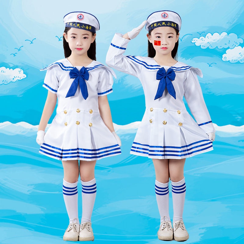 💕Chỗ💕 Quần Áo Trẻ Em Trang Phục Quần Áo Cho Bé Gái 3 Đến 14 Tuổi Thủy Thủ Hải Quân Trang Phục Mới Lạ