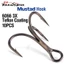 Bộ 10 Móc Câu Cá Màu Bạc 3x # 4 # 6 # 8 # 10 # 12 # 14 # 10 Cái Móc Câu Cá Bằng Thép carbon Cao Cấp