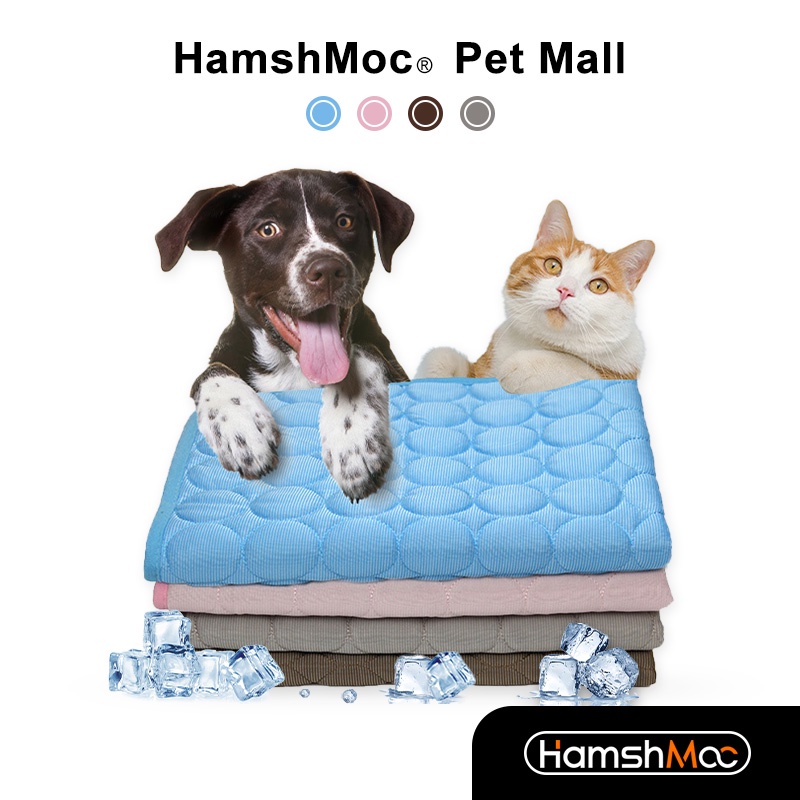 HamshMoc Thoáng Khí Thú Cưng Làm Mát Mùa Hè Chó Nệm Đá Lạnh Thoải Mái Bền Chó Đệm Giường Thú Cưng Phụ Kiện