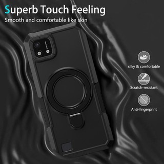 Dành Cho Realme C20 C11 2021 C12 C15 C21 C25 C21Y C25Y Ốp điện thoại Có Giá Đỡ Vòng PC Cứng Mặt Sau Mềm TPU Edge Quân Sự Chống Rơi Vỏ Mỏng Chống Sốc