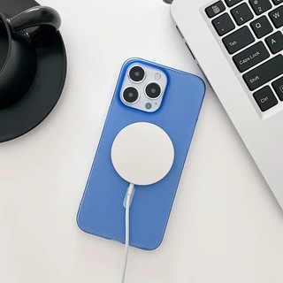 Dành Cho Ốp Điện Thoại Không Dây Cho IPhone 15 ProMax 15 14 Plus 13 12 Pro Max Mờ Trong Suốt Nhựa T16