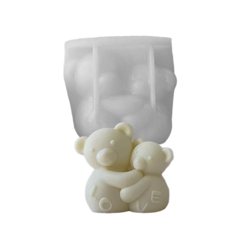 Khuôn silicone Làm Bánh Hình Gấu Ôm Nhau Chống Dính diy