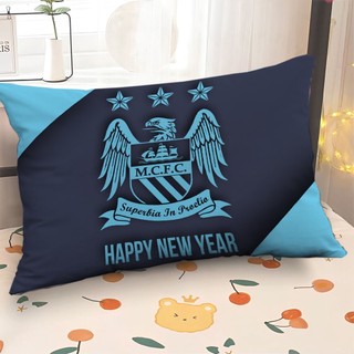 Câu Lạc Bộ Bóng Đá Manchester City Logo Hình Chữ Nhật Vỏ Gối Một Mặt In Hình Đệm Polyester Trang Trí Sofa Nhà (Không Có Lõi)