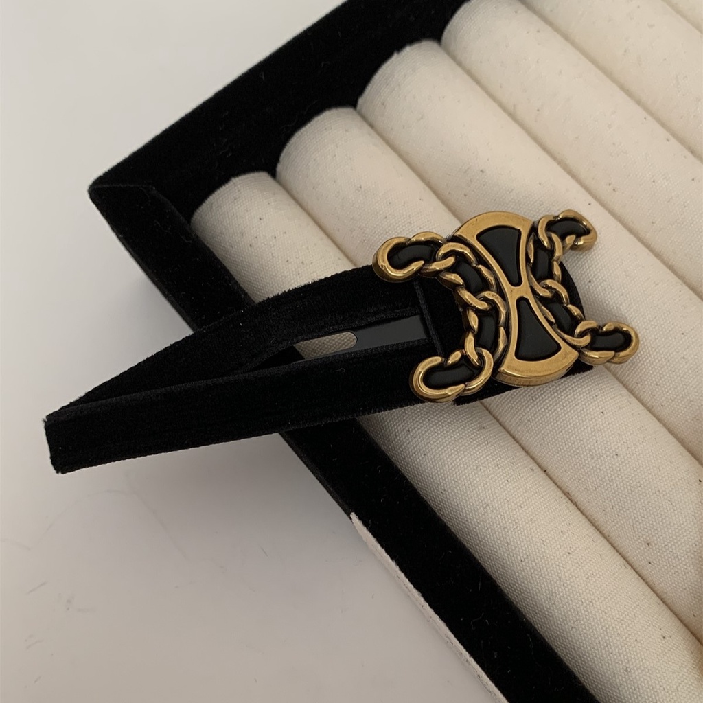 Kẹp Tóc Nhung Đen Phong Cách vintage Xinh Xắn Cho Nữ