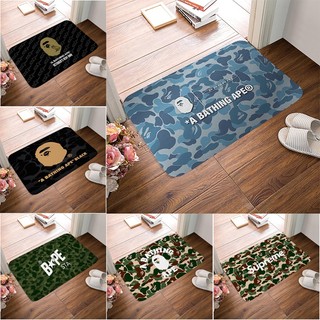 Thảm Cửa BAPE A Bathing Ape Quà Tặng Thiết Thực Cho Bạn Bè Phòng Ngủ Văn Phòng Trang Trí Nhà Cửa Thảm Sàn Chống Trơn Trượt (60x40CM)