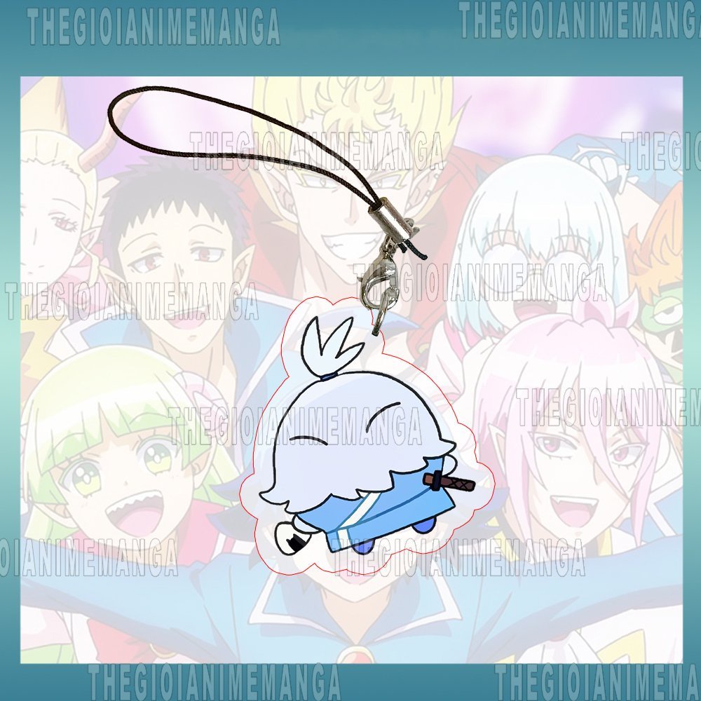 Dây treo điện thoại IRUMA GIÁ ĐÁO ver THU NHỎ Mairimashita! Iruma-kun anime chibi mica trong acrylic xinh xắn