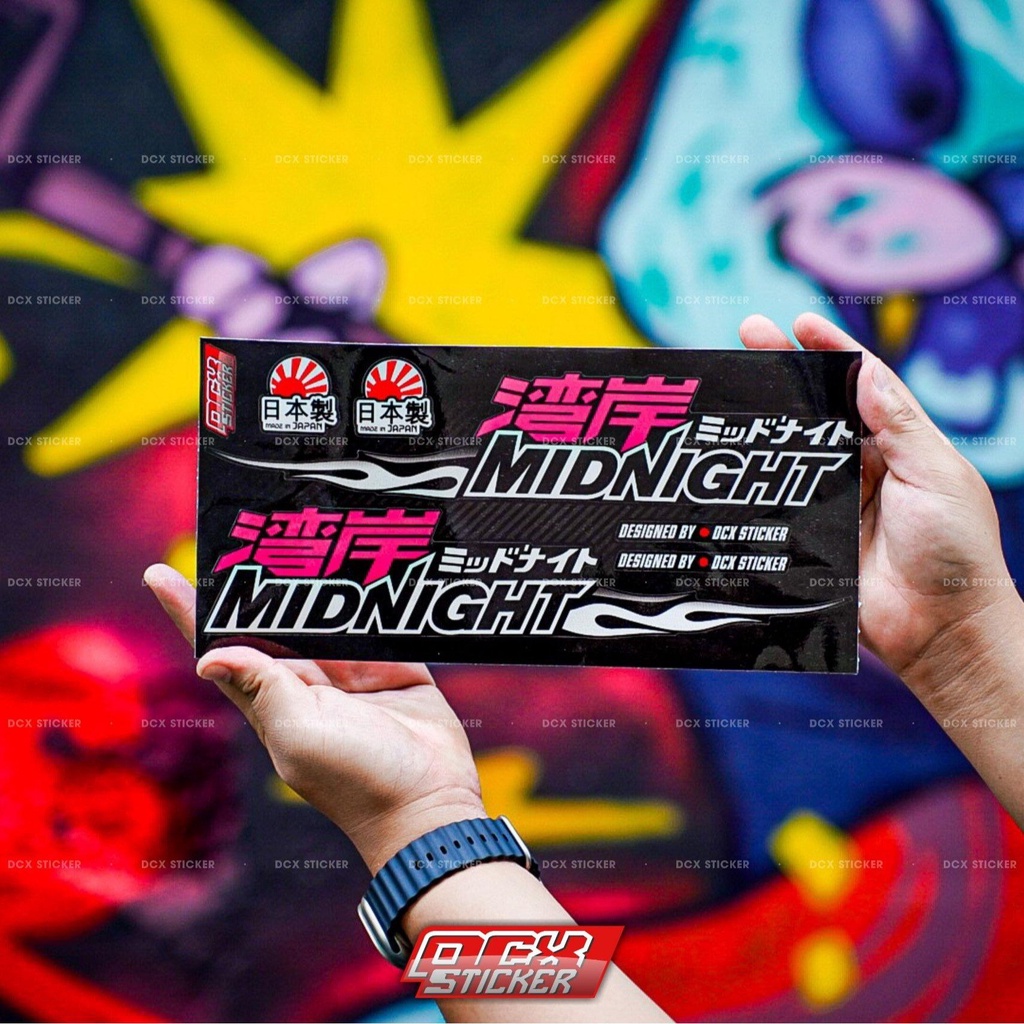 MIDNIGHT | Set Tem Dán Trang Trí Xe Máy , Phụ Kiện , Đa Vị Trí | Không Phai Màu , Không Thấm Nước