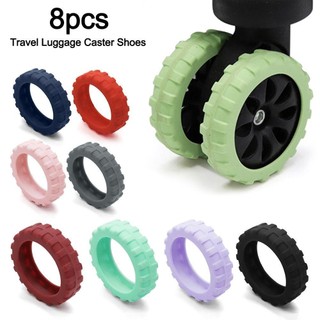 FEASTLY 8 Cái / bộ Hành Lý Du Lịch Bánh Xe, Phụ Kiện Vali Trục Silicon Vali Bánh Xe Bảo Vệ, Giảm Bánh Xe Với Âm Thanh Im Lặng Xe Đẩy Hộp Bánh Bao