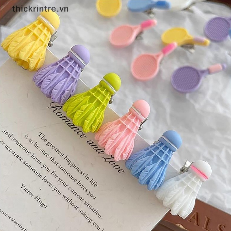 Th Một Cặp Kẹp Tóc Thể Thao Hình Vợt Cầu Lông Dễ Thương Cá Tính Sáng Tạo Cho Bé Gái vn