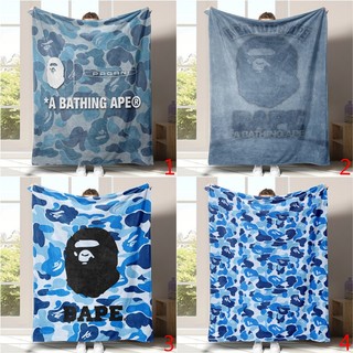 Tắm Ape Flannel Chăn BAPE Sofa Chăn Quà Tặng Thiết Thực Cho Gia Đình Một Mặt In Flannel Chăn Điều Hòa Không Khí Chăn Văn Phòng Ngủ Chăn