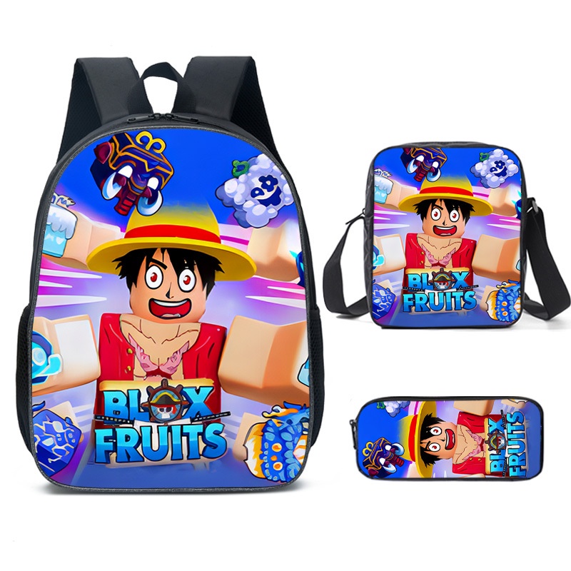 YT2 ROBLOX Blox Trái Cây Ba Lô Cho Học Sinh Dung Tích Lớn Thoáng Khí In Đa Năng Trẻ Em schoolbag Túi TY2