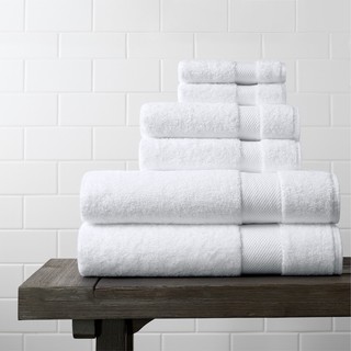 Bộ 4 Khăn Tắm Khách Sạn Cao Cấp Homemark, 100% Cotton Màu Trắng, Dày Dặn, Mềm Mại, Thấm Hút Tốt
