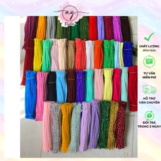 [HỎA TỐC HCM 2H] 50/100 sợi Kẽm nhung làm hoa handmade loại 1 lông đều dày mềm mịn nhiều màu AG.FASHION