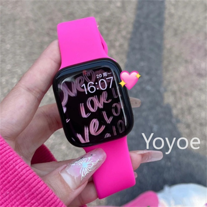 Dây Silicone Thay Thế Cho ĐồNg Hồ Apple Watch Ultra 2 49mm Series 9 45mm 41mm 44mm 40mm 42mm 38mm iWatch serie 8 Ultra 7 SE 6 5 3