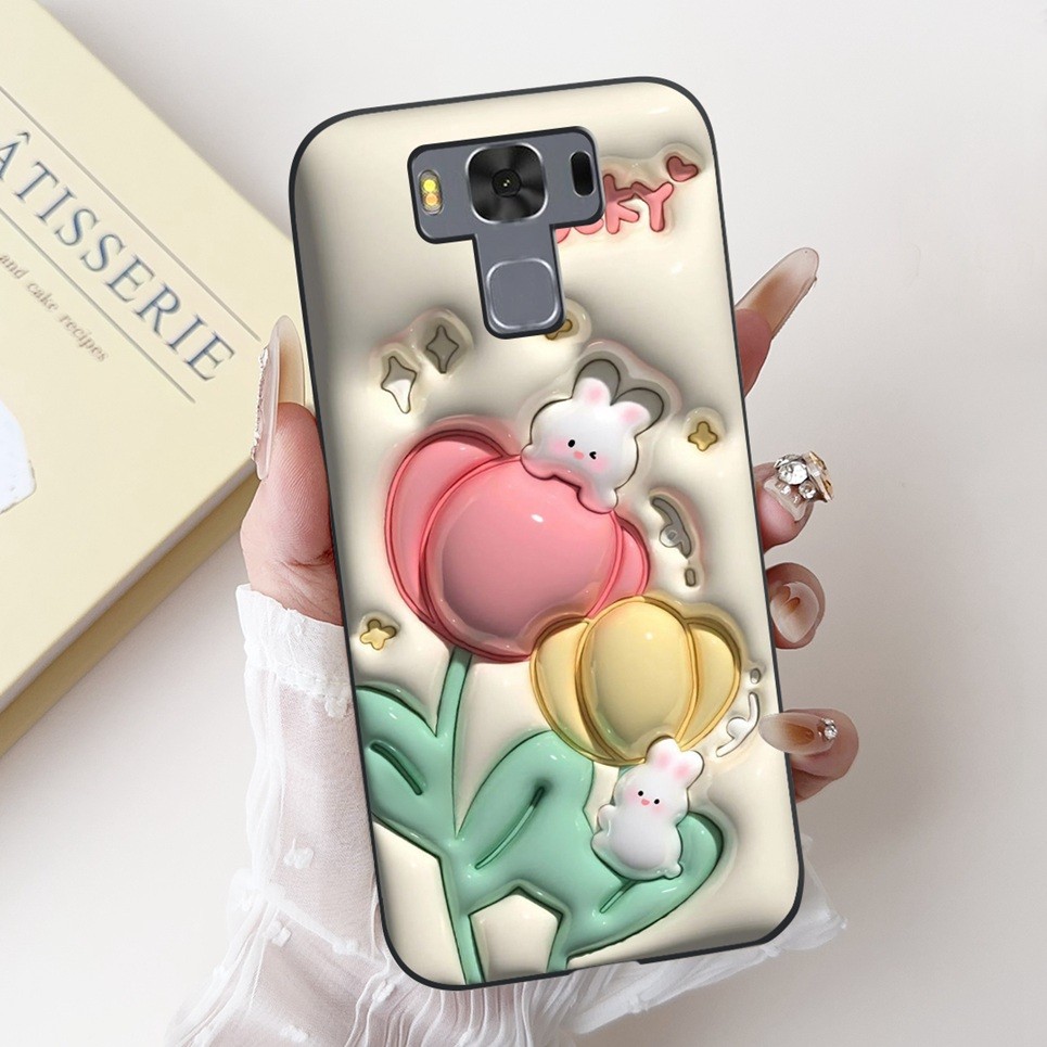 Dành Cho Asus Zenfone 3 Max ZC553KL X00DD X00DDA XOODD Vỏ Sang Trọng Tranh Nữ Tính Hoa Ốp lưng Bướm Mềm Silicon