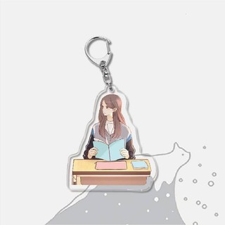 ( Mica trong acrylic ) Móc khóa MANHUA Khó dỗ dành anime chibi xinh xắn đáng yêu