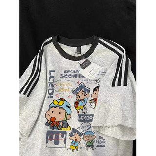 HIIXIIVI Áo Thun Unisex Cotton Tay Ngắn Cổ Tròn In Độc Đáo Cặp Đôi Tee