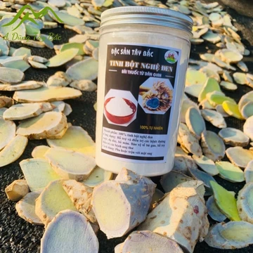 Tinh bột nghệ đen nano curcumin nguyên chất (500g, 1kg) (nga truật, nghệ tím) xay lọc thủ công từ nghệ đen tươi Tây Bắc