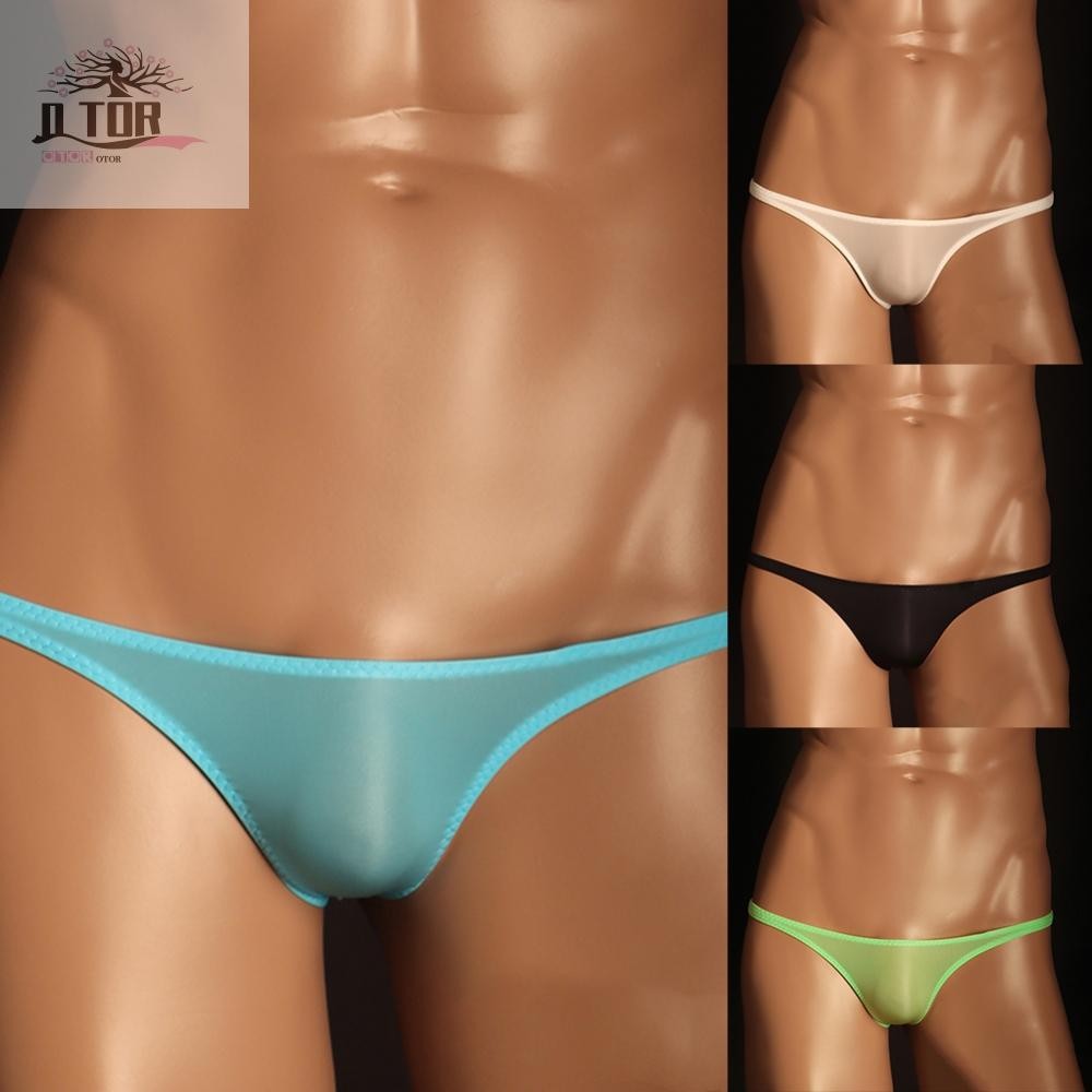 Quần lót nam Ice Silk Sử dụng hàng ngày Cao co giãn eo thấp Sử dụng ban đêm Chiều dài ngắn