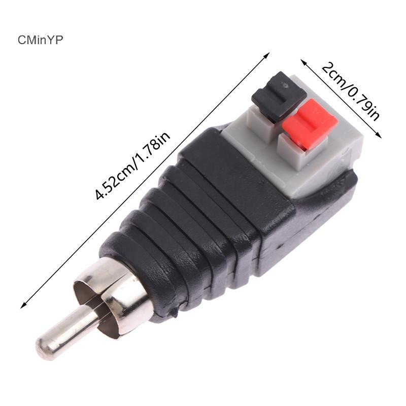 Cyinyp 2 Chiếc Loa Cáp Âm Thanh Nam Jack Cáp Bấm Nhanh Cắm Kết Nối Loa Adapter Kết Nối Cáp Đa Năng Vinh Quang