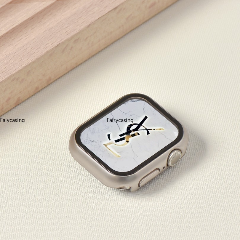 Kính Kim Cương Ngôi Sao + Vỏ Cho Apple Watch Series 11 10 46MM 9 Ultra 2 49MM 45MM 41mm 44mm 40 42 38mm Kính Cường Lực Bảo Vệ Màn Hình Iwatch 7 6 SE 5 4 3