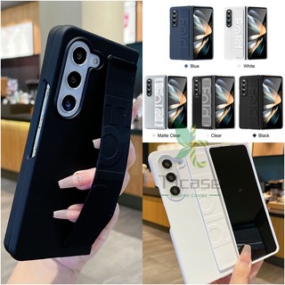 Bao Da Điện Thoại pc Cứng Co Giãn Chống Sốc Có Dây Đeo Cổ Tay Cho samsung galaxy z fold 5 z fold 4 z fold 3 Ốp