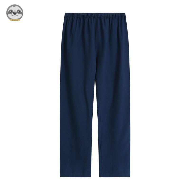 Quần Pijama Vải flannel Màu Trơn Phong Cách muji Nhật Bản Cho Nam Và Nữ