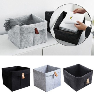 Giỏ đựng đồ nỉ SPIRAKOGEO, Giỏ đựng đồ lặt vặt có thể gập lại, Hộp đựng văn phòng phẩm mỹ phẩm Hộp đựng đa chức năng Hộp đựng vải nỉ Phòng ngủ