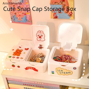 < Arichbluehb > Hộp sắp xếp bàn hoạt hình Nút Hộp đựng mỹ phẩm có nắp Hộp đựng đồ trang sức Hộp đựng mỹ phẩm đang được bán