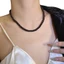 XGB Dây Vòng Cổ Ngọc Trai Đen Vòng Cổ Giả Ngọc Trai Choker Xương Đòn